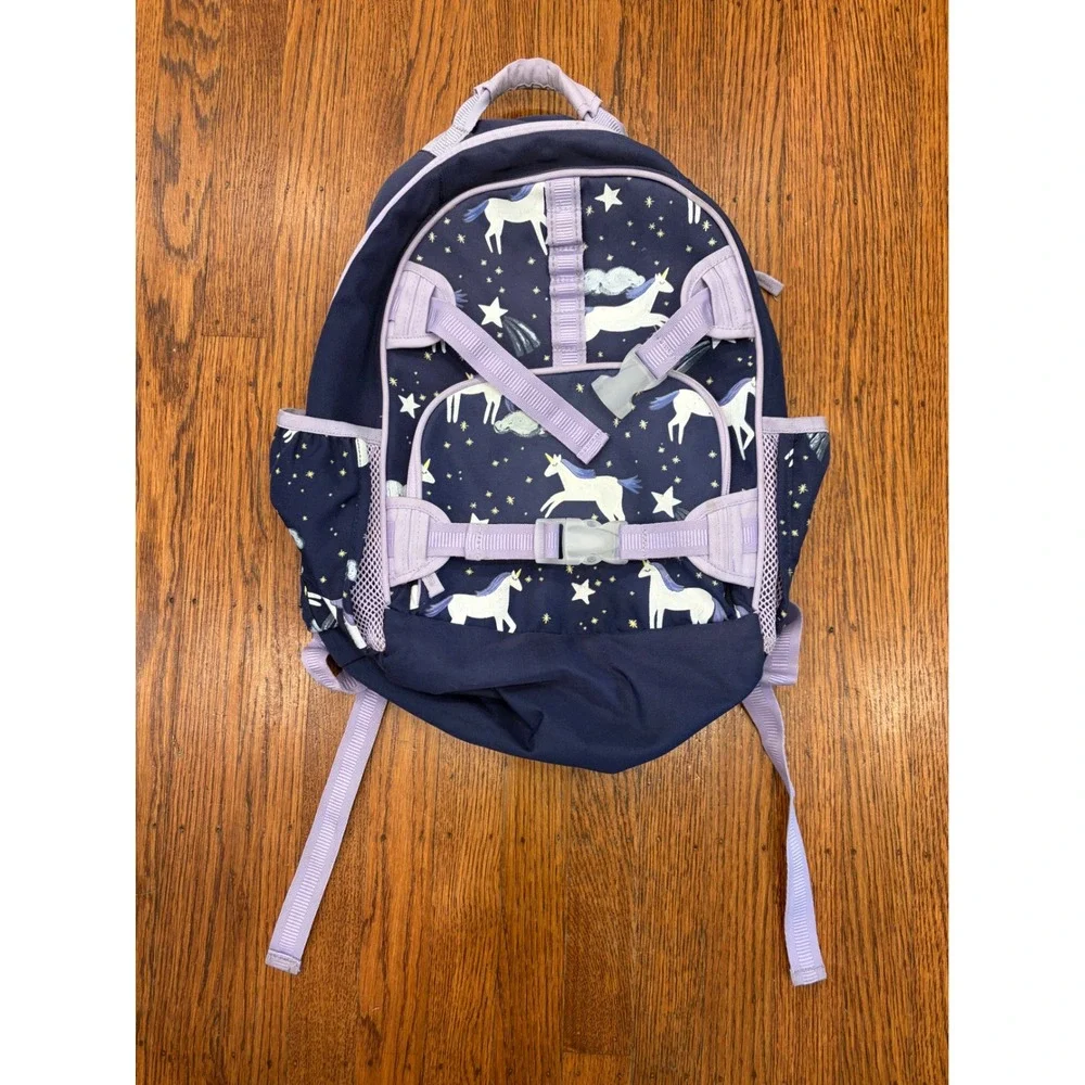 Pottery Barn Kids Mackenzie Night Unicorn Glow Backpack Navy School Bag
